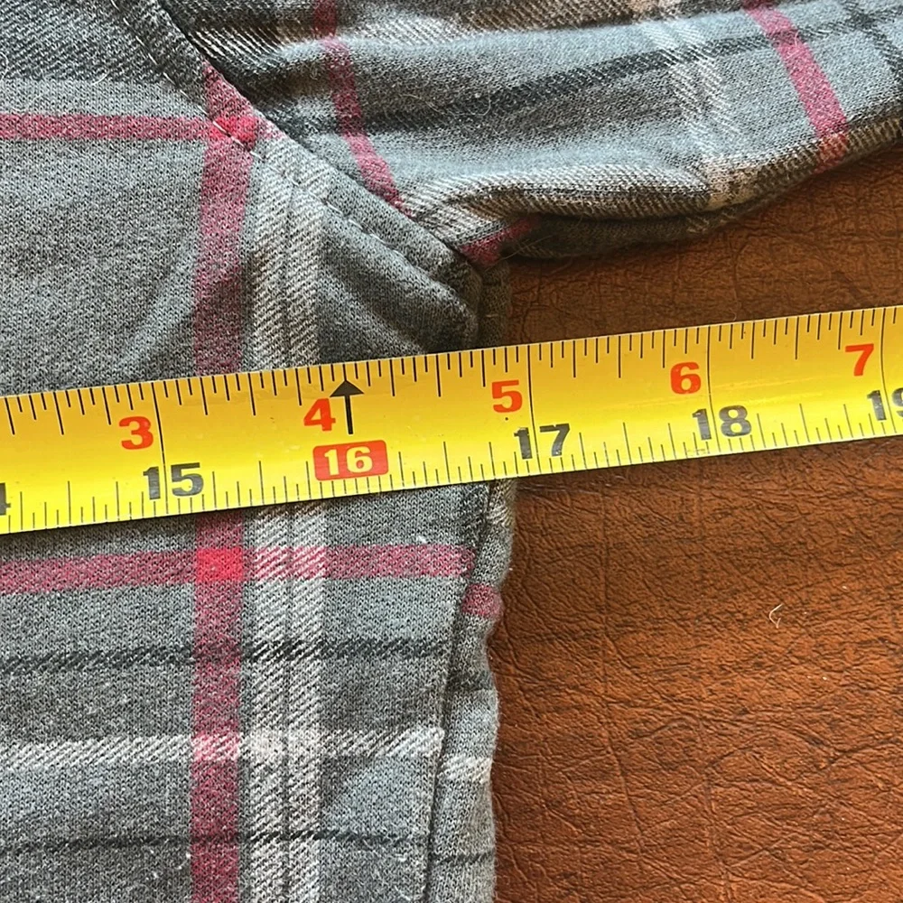 Kid’s Plaid Fleece-lined Zip-up Hoodie Sweatshirt sz 8
